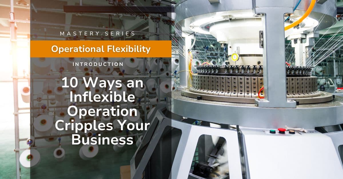 An inflexible operation is a business killer. Improving operational agility means your business is prepared to adapt quickly and effectively to market changes.